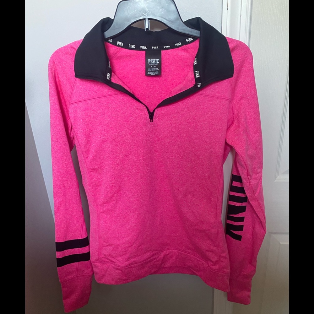 Hot pink long sleeve Victoria secret half zip